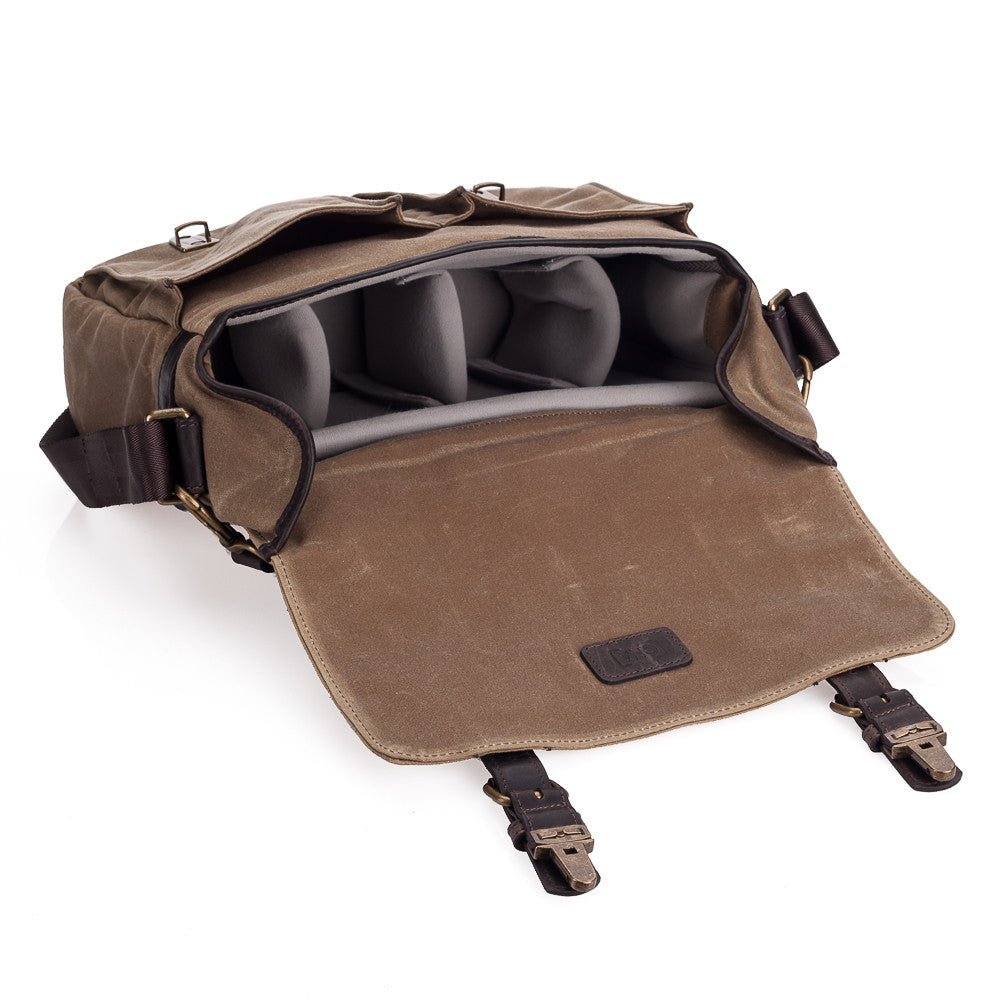 ONA Prince Street Camera Messenger Bag - Waterproof Leather Camera Bag for DSLR & Mirrorless Cameras - Field Tan - Perfect for Travel, Street Photography & Everyday Use