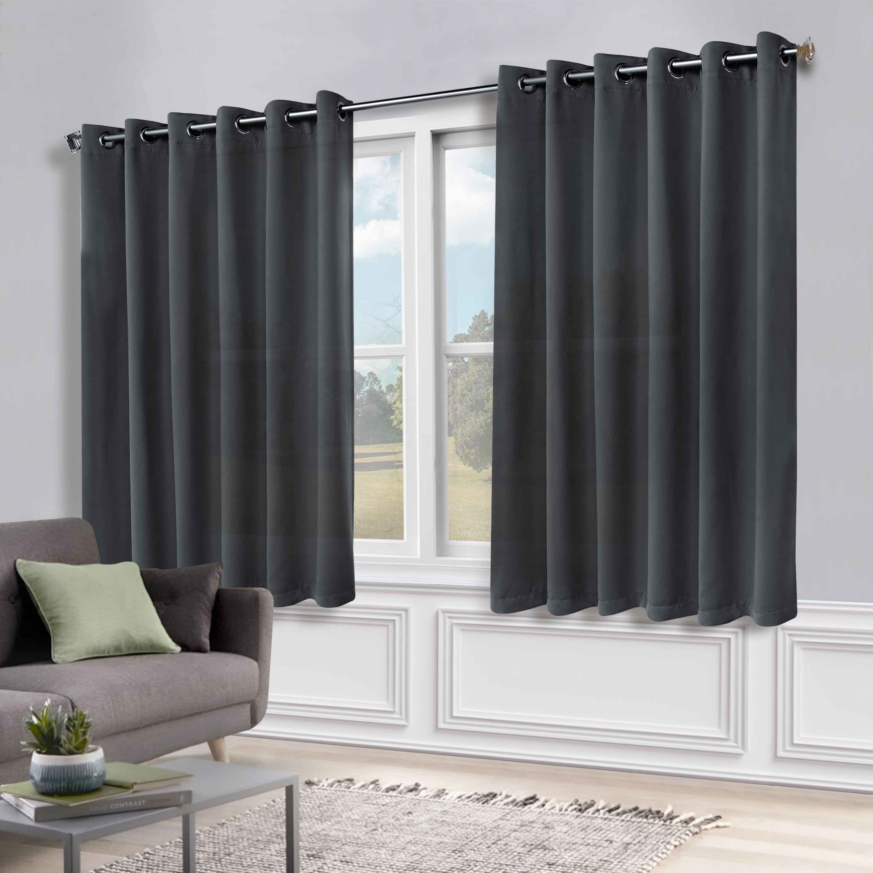 Blackout Curtains Set of 2 - Machine Washable, Room Darkening, Noise Reducing & Thermal Insulated for Bedroom, Nursery & Home Theater
