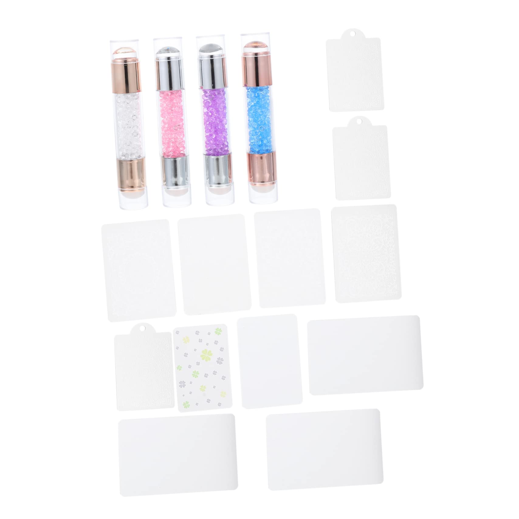 FOMIYES Double-End Nail Art Stamper Set - Professional Nail Stamping Kit for Gel Polish & Manicure Decor - Perfect for DIY Nail Art at Home & Salon Use