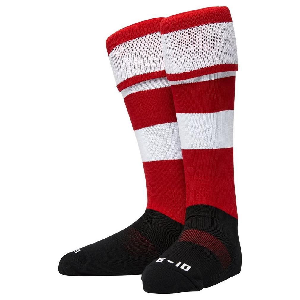 Canterbury Men's Team Hooped Rugby Socks - Breathable Cotton Blend, Arch Support (Pack of 1) - Perfect for Rugby Matches, Training & Sports Enthusiasts