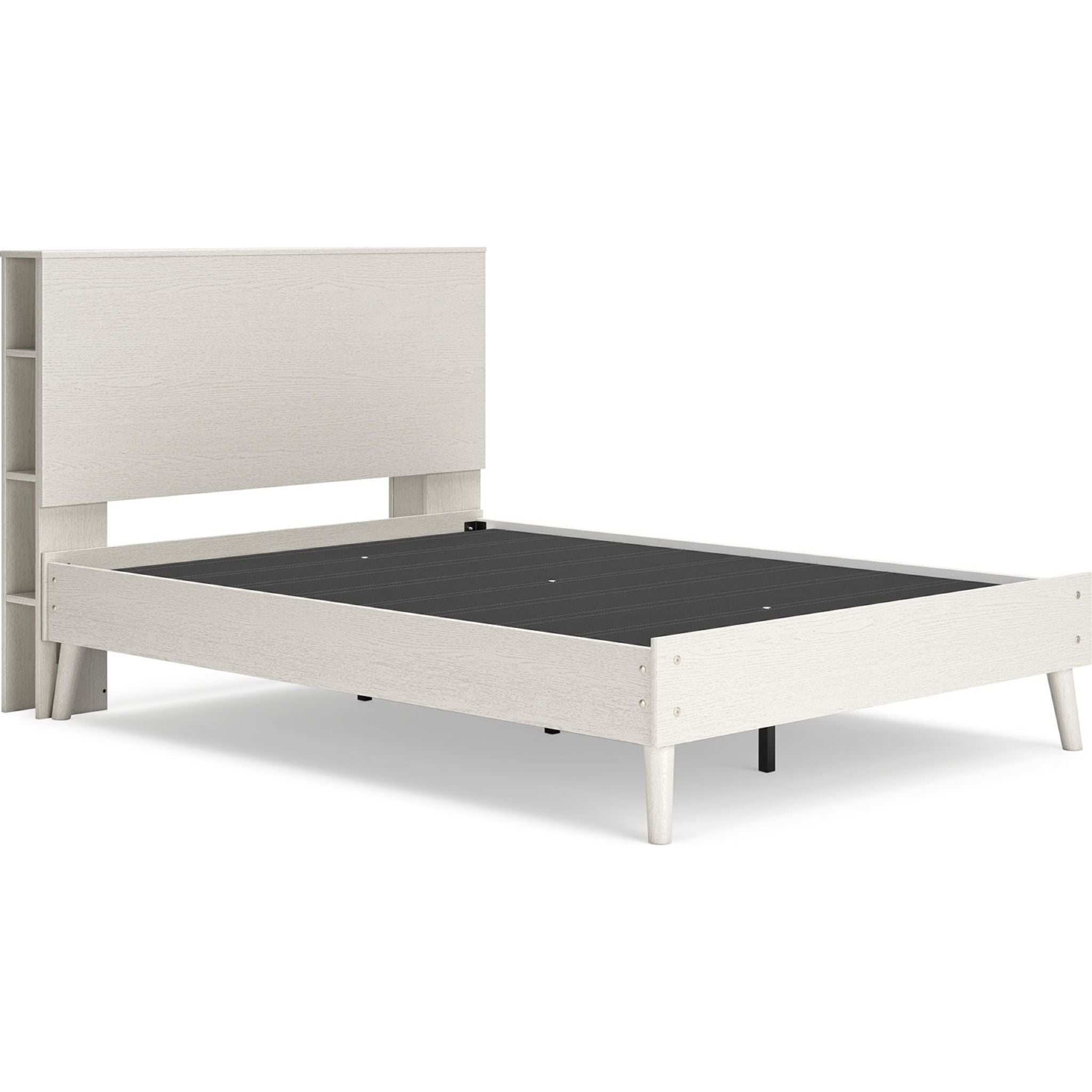 Aprilyn Full Bookcase Bed Frame with Storage - White - Perfect for Small Bedrooms & Dorm Rooms