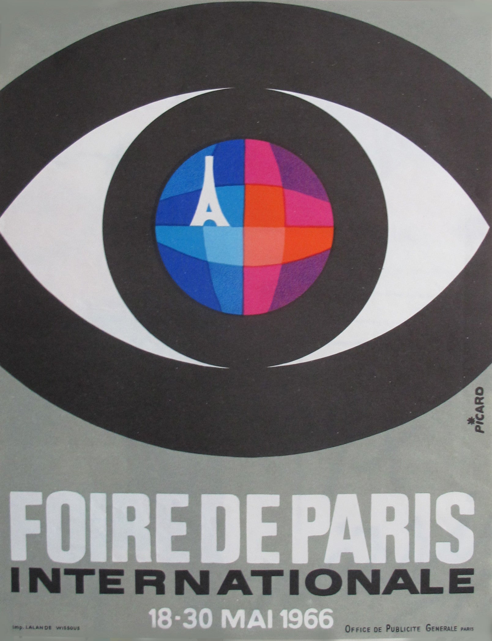 Original 1966 Vintage French Poster - Foire de Paris International by Picaro (Small Size) - Perfect for Home Decor, Office Wall Art & Retro Gift Ideas