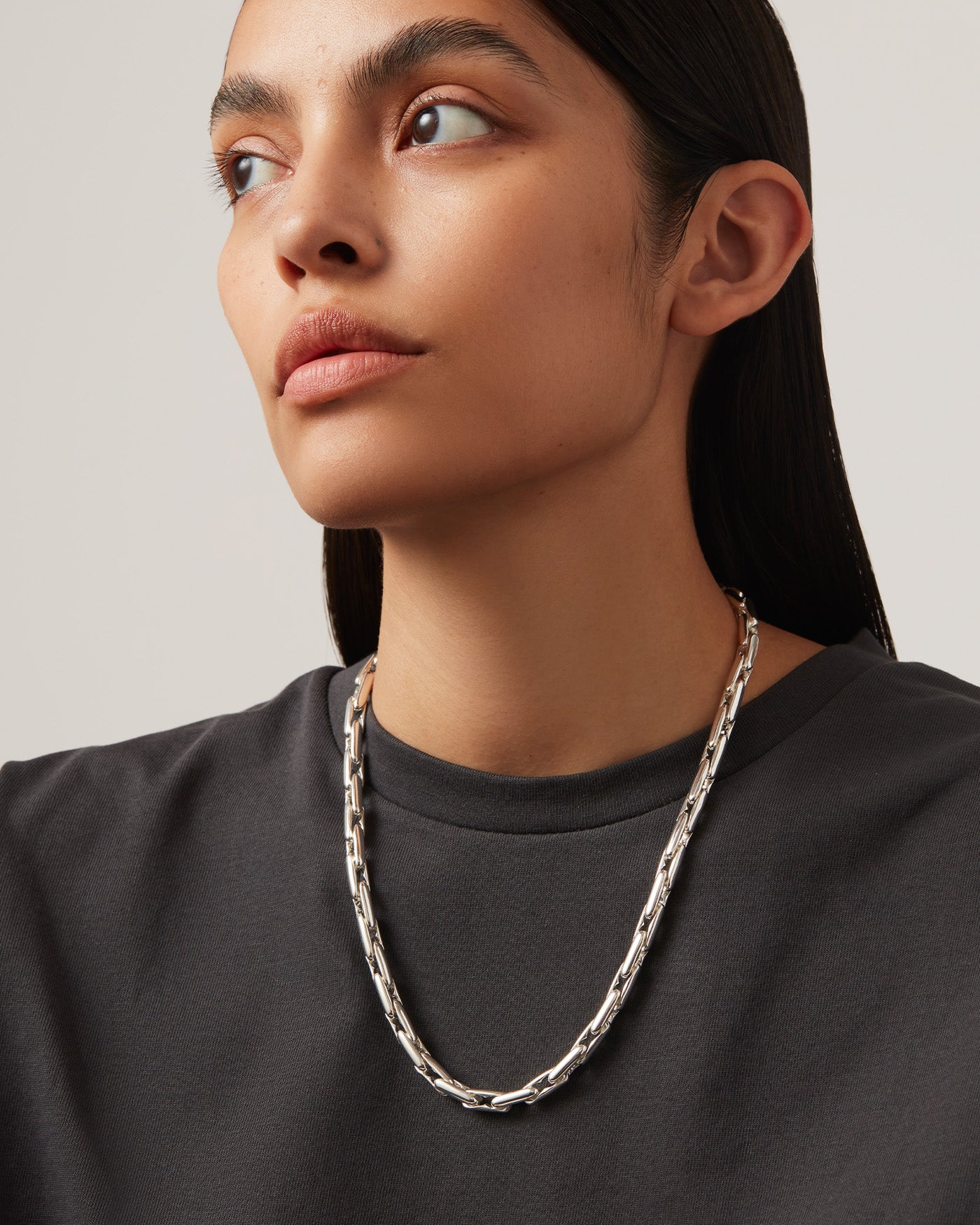 Alber Sterling Silver Chain Necklace for Women - Elegant Layering Piece for Everyday Wear & Special Occasions