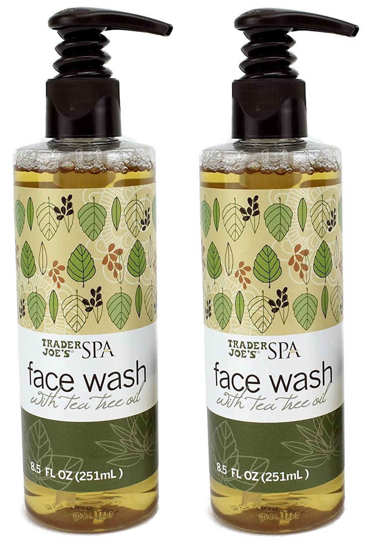Trader Joe's Tea Tree Oil Spa Face Wash - 2 Pack - Gentle Cleansing for Acne & Oily Skin - Perfect for Daily Skincare Routine & Travel