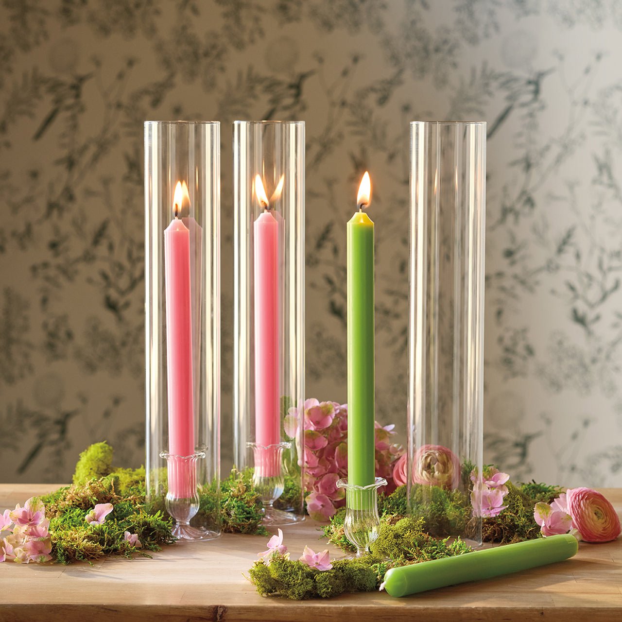 Glass Taper Hurricane Candle Holder - Elegant Handmade Clear Glass Votive for Weddings, Parties & Home Decor - Perfect for Centerpieces, Table Settings & Romantic Ambiance