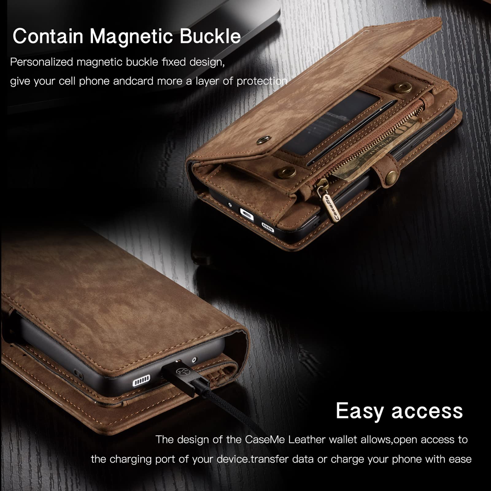 Samsung Galaxy S20 FE Wallet Case - 2 in 1 PU Leather Magnetic Flip Cover with 11 Card Slots, Kickstand & Lanyard Strap | Perfect for Work, Travel & Everyday Use