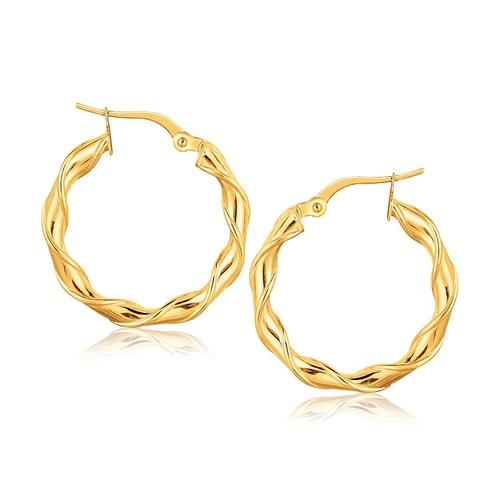 14K Yellow Gold Hoop Earrings - 1 Inch Classic Circle Earrings for Women | Perfect for Everyday Wear, Parties & Gifts