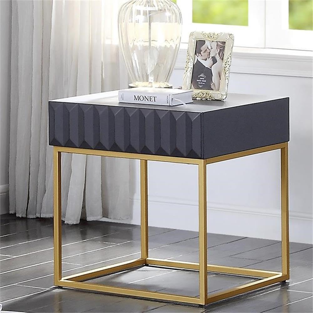 Giffore Metal 2-Piece Coffee Table Set - Antique Blue for Living Room Decor