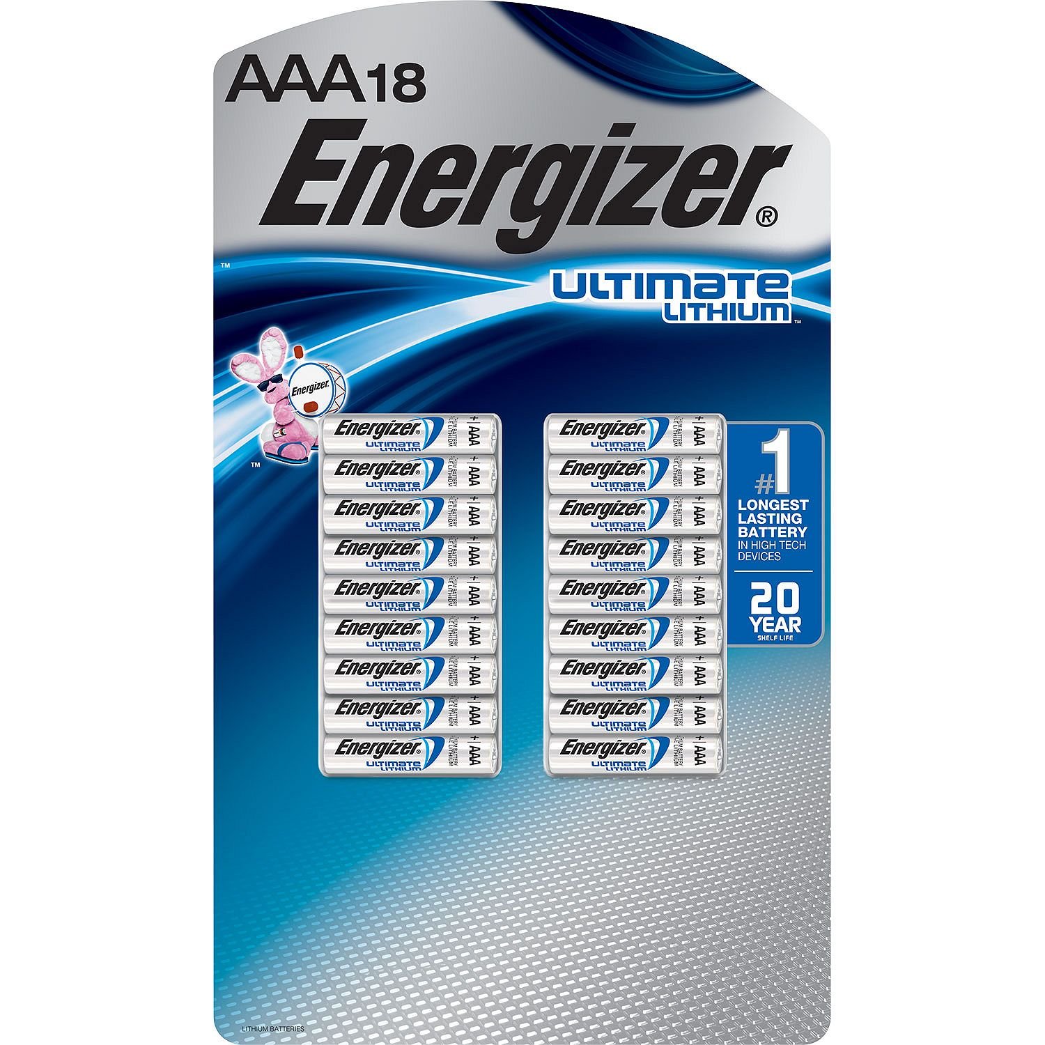 Energizer Ultimate Lithium AAA Batteries - 18 Pack | Long-Lasting Power for Digital Cameras, Toys & Remote Controls