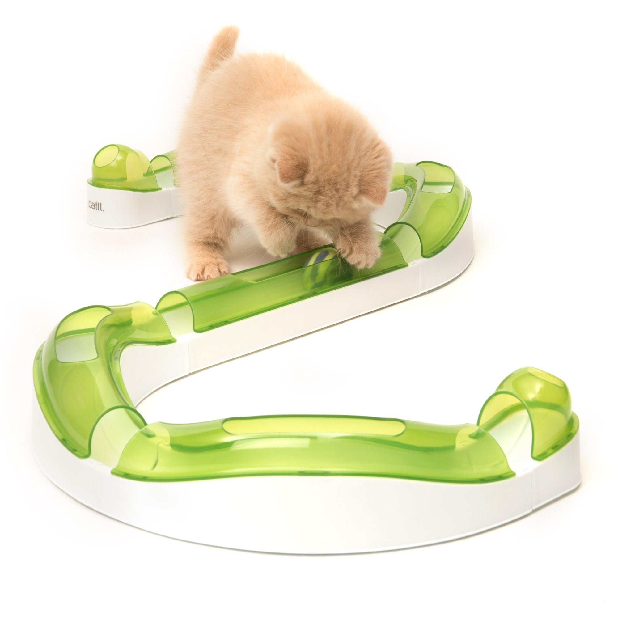 Catit Senses 2.0 Wave Circuit Interactive Cat Toy - 8-Piece Closed-Track Ball Toy for All Breed Sizes | Stimulating Exercise & Play for Indoor Cats | Perfect for Kittens & Adult Cats
