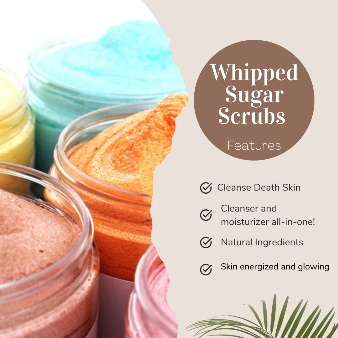 Organic Blueberry Sugar Scrub Soap - Exfoliating & Moisturizing Whipped Cream Body Scrub for Soft, Glowing Skin - Perfect for Spa Day, Self-Care & Gift Giving