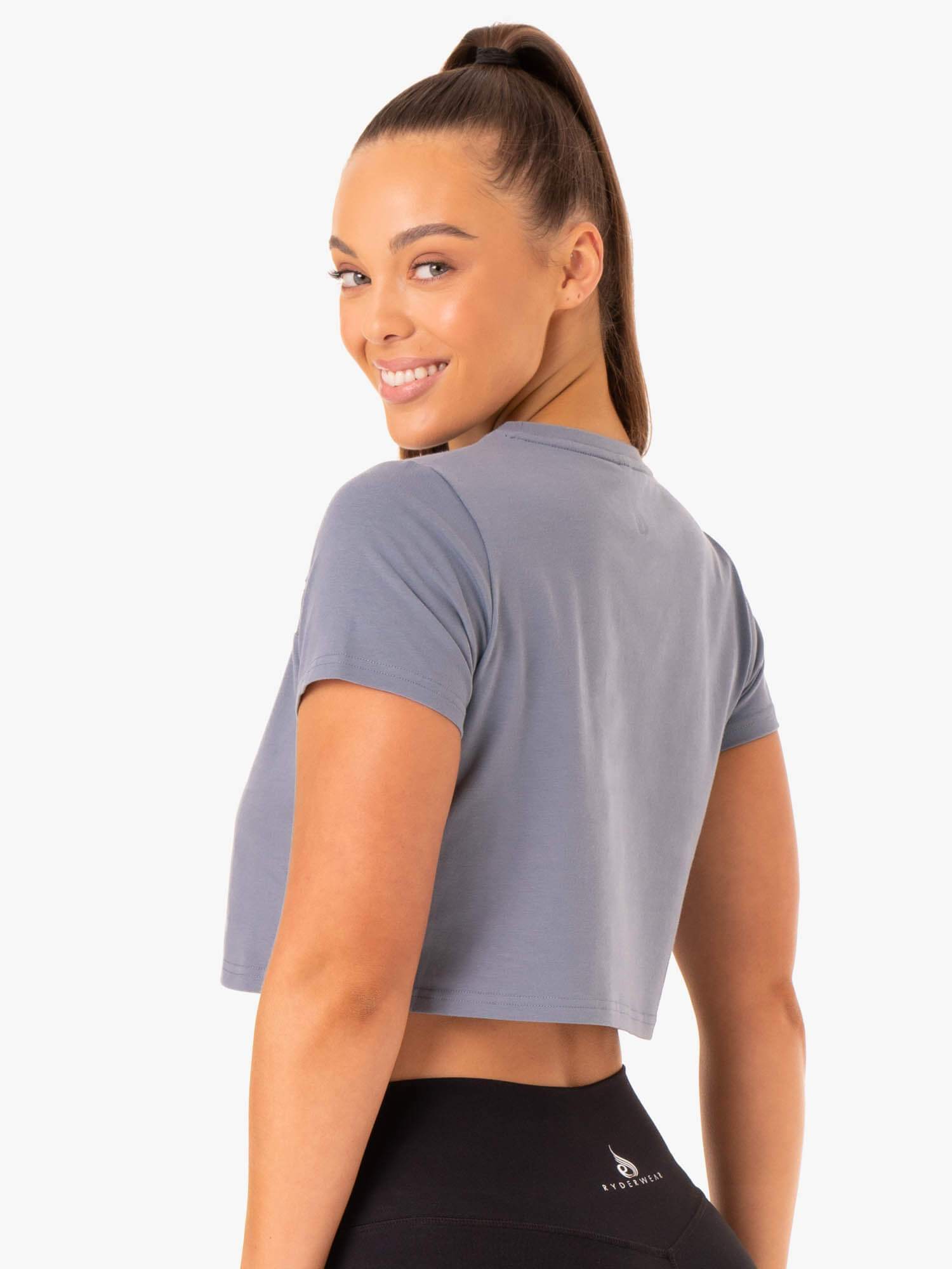 Hybrid Mesh Tee - Breathable & Comfortable Steel Blue T-Shirt for Men | Perfect for Gym, Running & Casual Wear