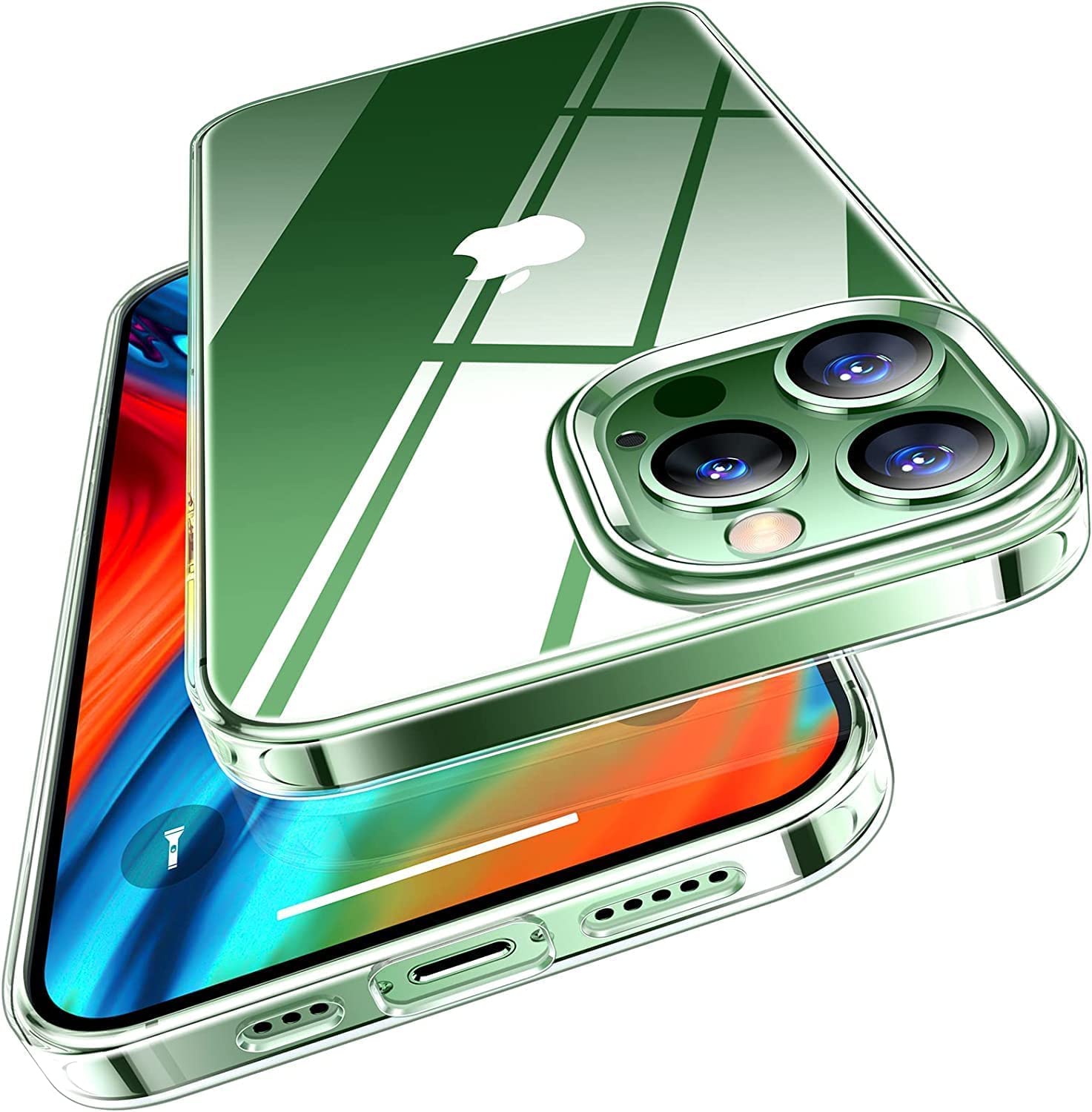 TORRAS iPhone 12 Pro Max Case - Diamond Clear Military-Grade Protective Cover | Shockproof Hard PC Back & Non-Slip Silicone Bumper | Anti-Yellow Technology | Slim Thin Transparent Design for Everyday Protection & Style