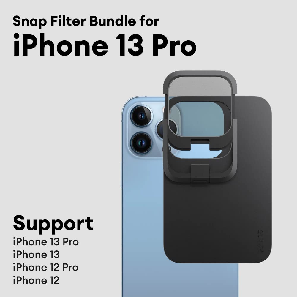 Pan's Snap Filter All Filter Bundle - Compatible with iPhone 13 Pro/12 Pro - Includes Extendable Tripod & Phone Clip - Perfect for Photography, Vlogging & Social Media Content Creation