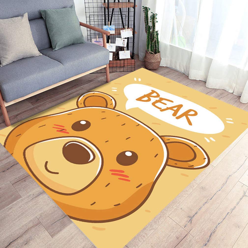 MOXIC Soft Non-Slip Kids Play Mat - 5.2'x6.5' Modern Nordic Animal Print Rug for Children's Playroom, Nursery, Living Room & Bedroom - Indoor/Outdoor Safe Crawling Carpet for Toddlers (Perfect for Playtime, Learning & Home Decor)