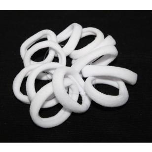 Mini Soft Hair Ties White - Gentle No Damage Hair Bands for Women & Girls - Perfect for School, Work, Gym and Everyday Use