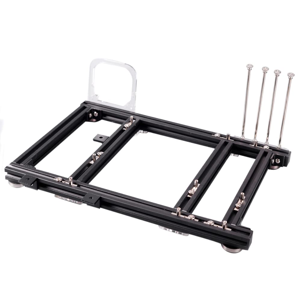 Sorandy M-ATX Open Air Test Bench - Aluminum Alloy DIY Motherboard Tray for Overclocking, PC Building & Gaming - Perfect for Computer Hardware Testing, Cooling Performance & DIY Enthusiasts (Works with M-ATX & Mini-ITX)