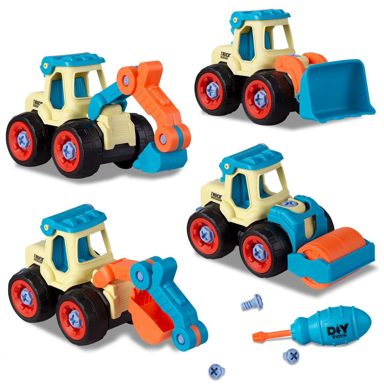 Best Beach Sand Toys for Toddlers Age 3-5 | Outdoor Sandbox Construction Set with Truck, Excavator & Bulldozer | STEM Learning Toys for 2 3 4 Year Old Boys & Girls | Perfect for Summer Beach Play, Backyard Sandpit & Sensory Development Activities (Blue)