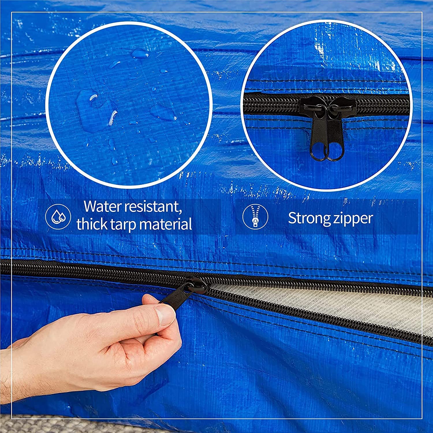 Queen Size Mattress Storage Bag - Heavy Duty Reusable Waterproof Mattress Cover with Handles for Moving & Long Term Storage (82