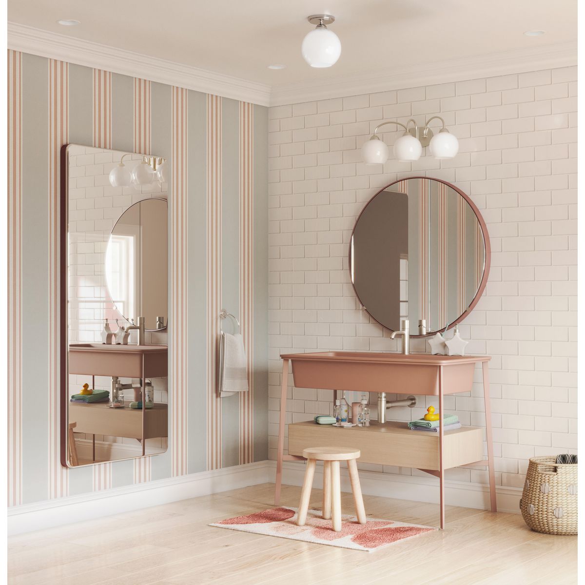 Carisa Collection 3-Light Opal Glass Bathroom Vanity Light Fixture - Perfect for Modern Bathroom, Powder Room & Dressing Area Lighting