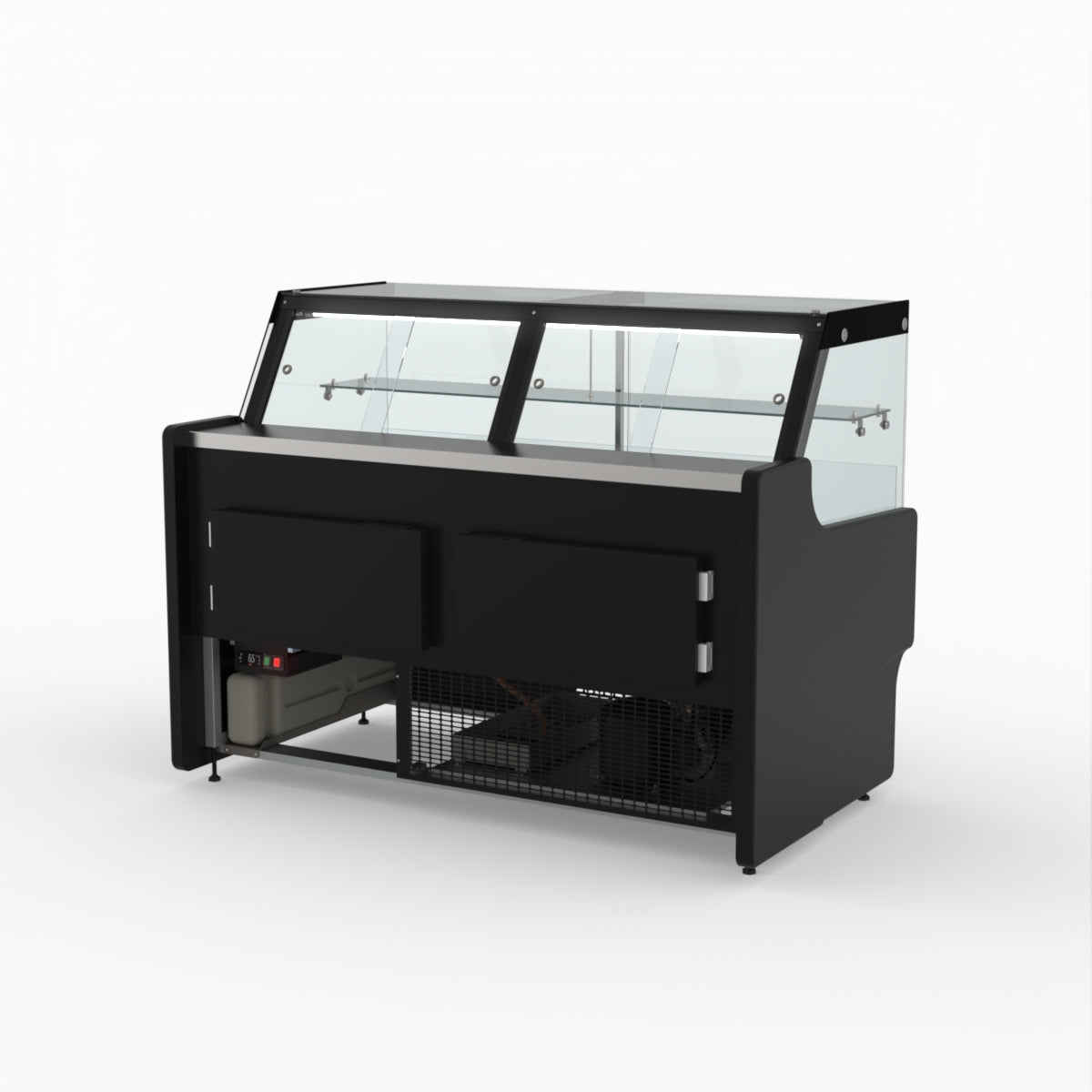 1.5 Meter Deli Showcase Glass Display Case - Commercial Refrigerated Food Display for Bakery, Deli, and Supermarket Use