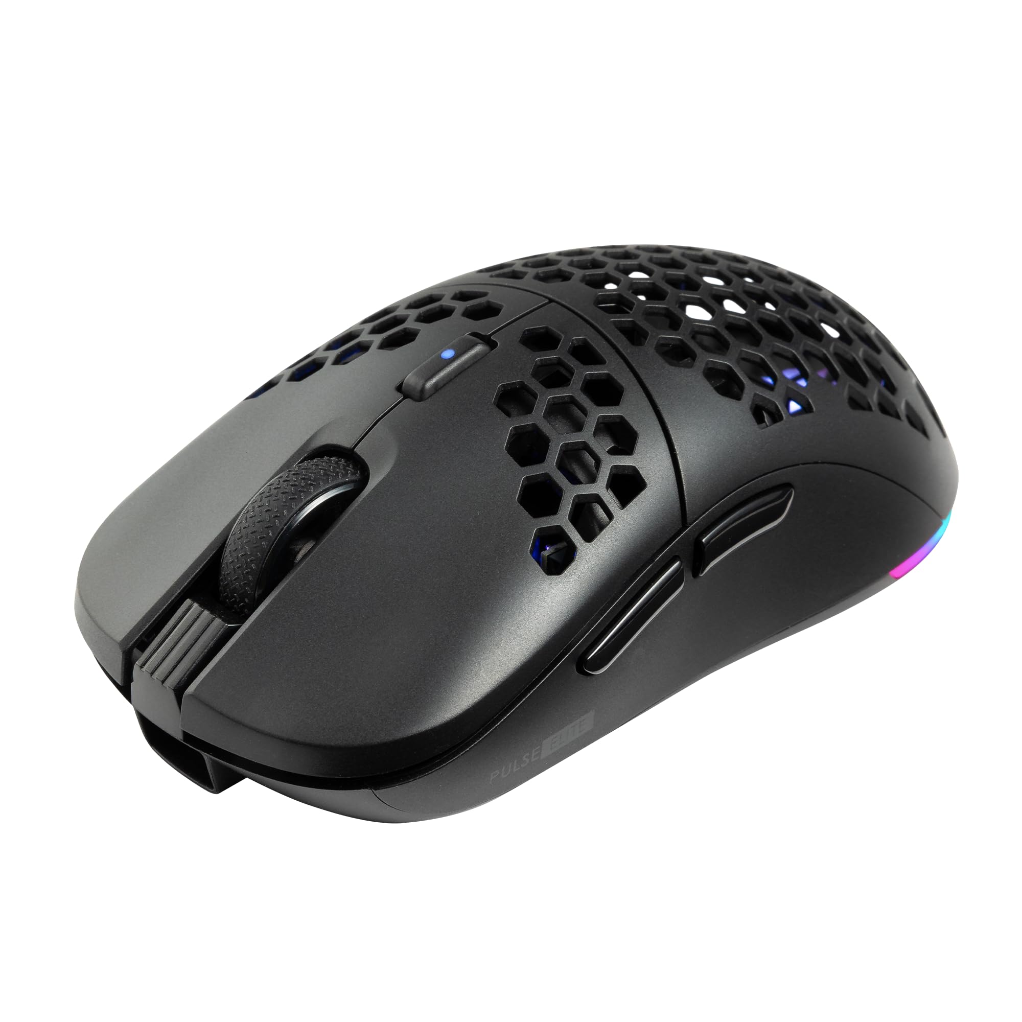 TECWARE Pulse Elite Wireless Gaming Mouse - Lightweight Honeycomb Design with Extra Black & White Shells - Perfect for FPS, MOBA, and Esports Gaming
