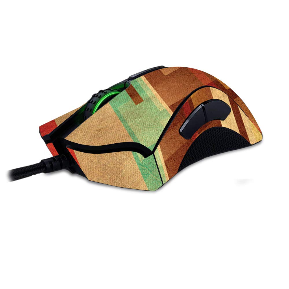 MightySkins Protective Vinyl Decal Wrap Cover for Razer Deathadder Elite - Abstract Wood Design | Durable, Customizable Skin | Easy to Apply & Remove | Made in USA | Perfect for Gaming Setups & Personalization