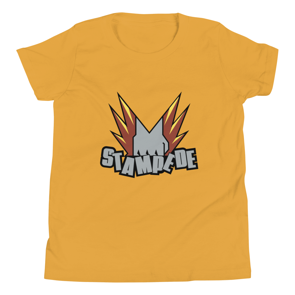 Zoo Jitsu Fighters Stampede Youth Short Sleeve T-Shirt - Cool Animal Martial Arts Graphic Tee for Boys & Girls - Perfect for School, Playdates & Martial Arts Classes
