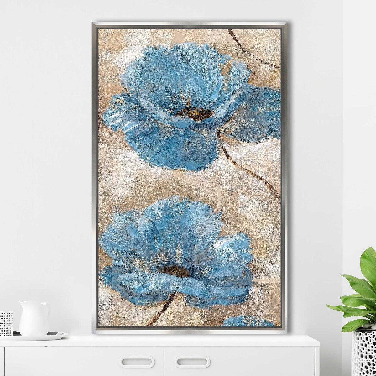 Summer Wind II Floating Canvas Wall Art - Modern Home Decor for Living Room, Bedroom & Office