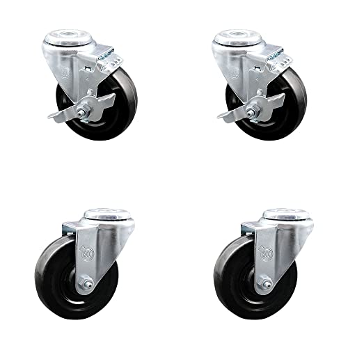 4 Swivel w/2 Top Lock Brakes