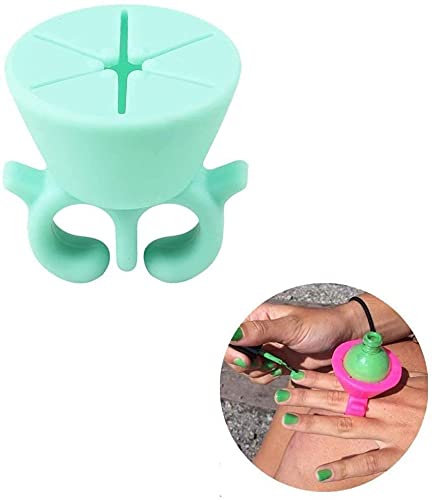 D Factor Nail Polish Holder Ring - Wearable Bottle Stand for Travel, DIY Manicure & Salon Use - Perfect for Nail Artists & Home Nail Care