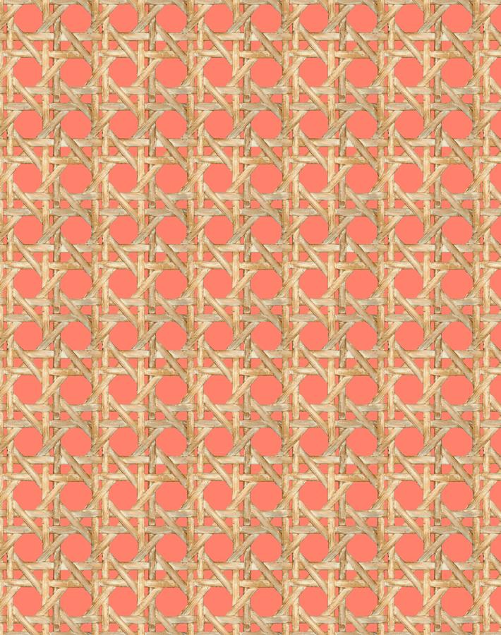 Faux Large Caning Wallpaper - Peel and Stick Watermelon Pattern - Self-Adhesive Removable Wallpaper for Bedroom, Living Room, Kitchen Decor