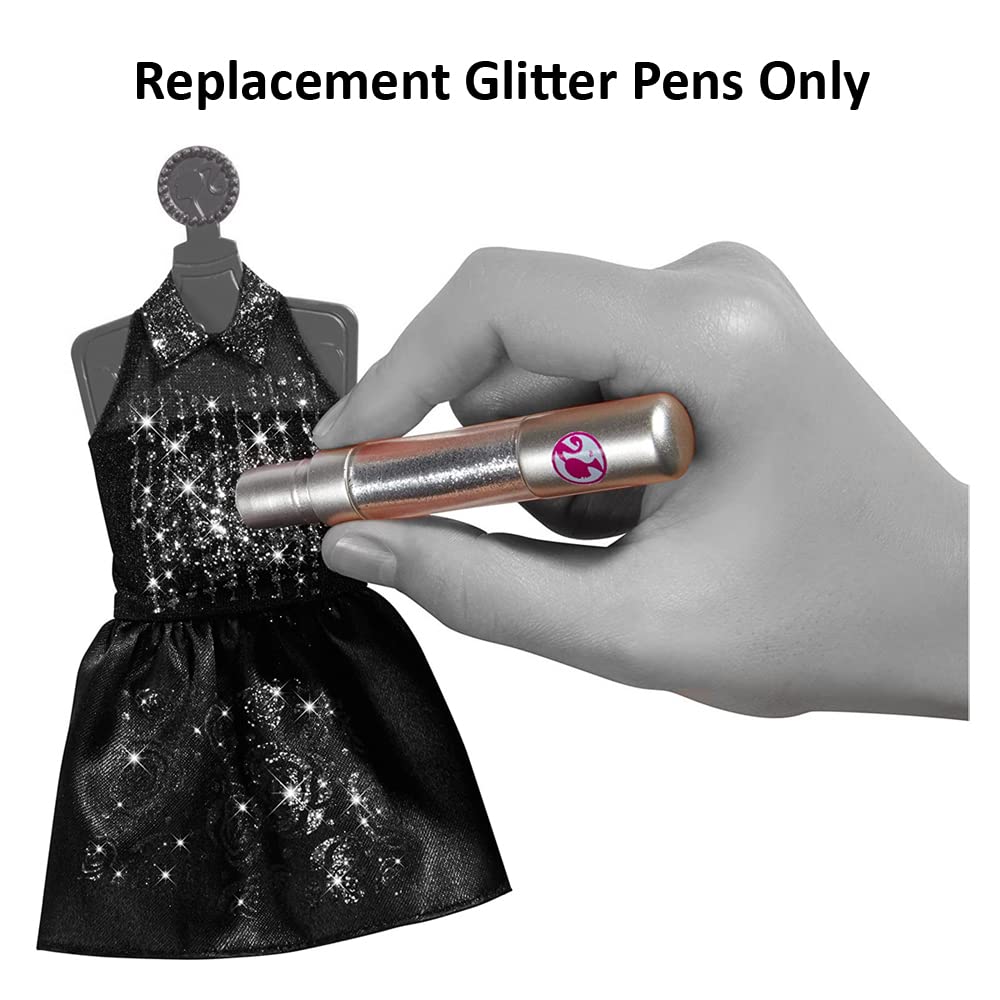 Barbie Sparkle Studio Replacement Glitter Pens (CCN12) - Perfect for DIY Doll Accessories & Creative Arts & Crafts Projects