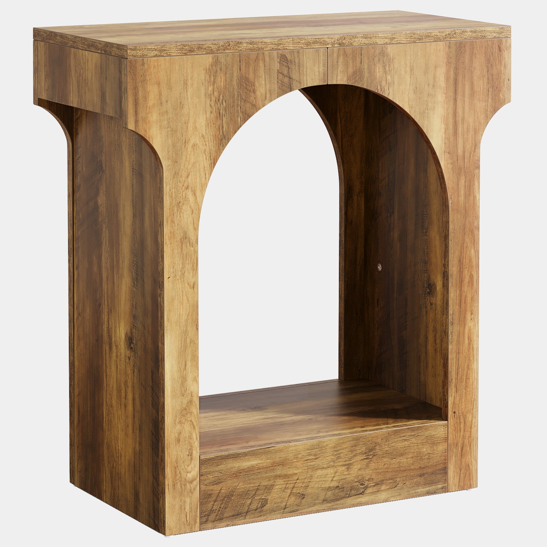 2-Tier Wood End Table with Storage Shelf - Modern Nightstand for Bedroom, Living Room, or Office - Perfect for Small Spaces & Home Organization