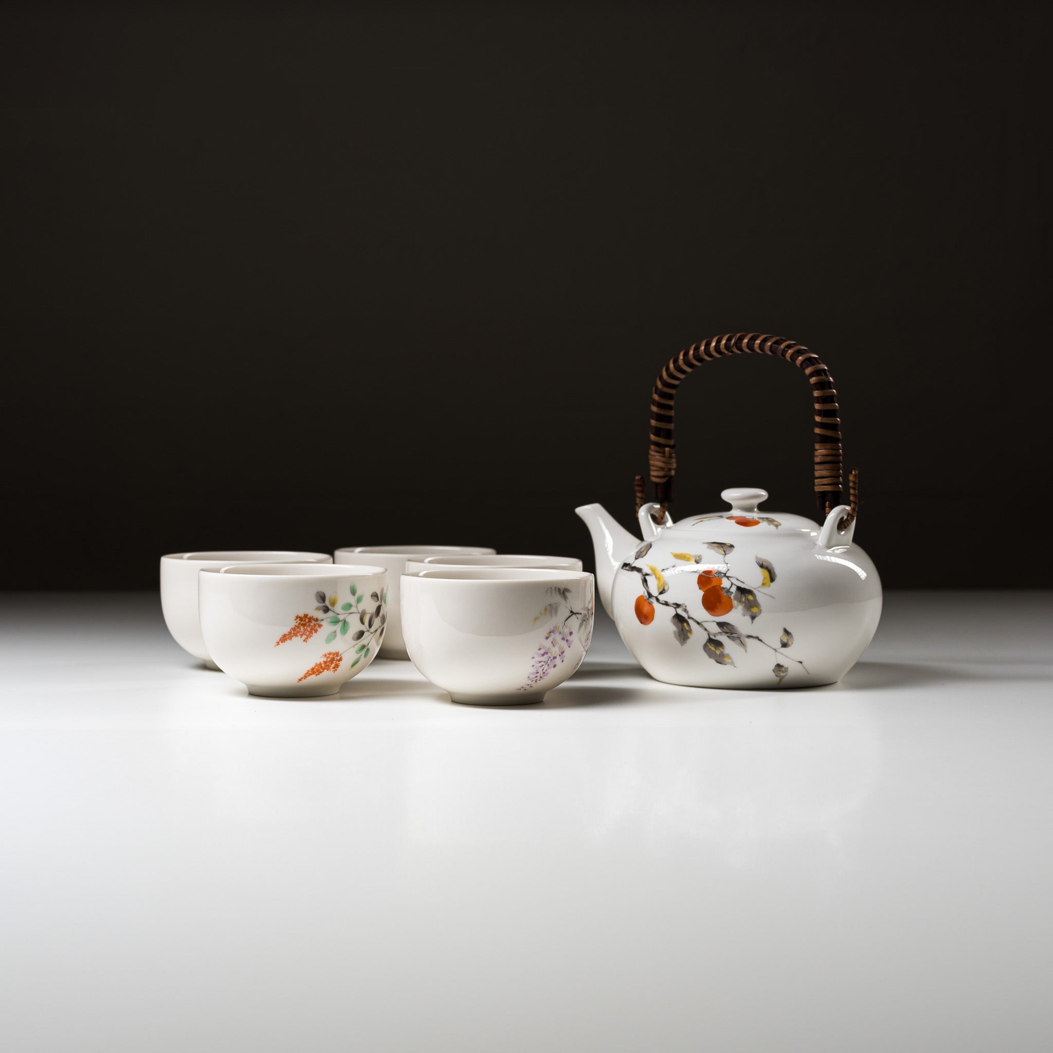 Premium Seasonal Floral Tea Set - 550ml Ceramic Teapot with Infuser, Perfect for Blooming Tea & Herbal Infusions | Ideal for Home, Office & Gifting