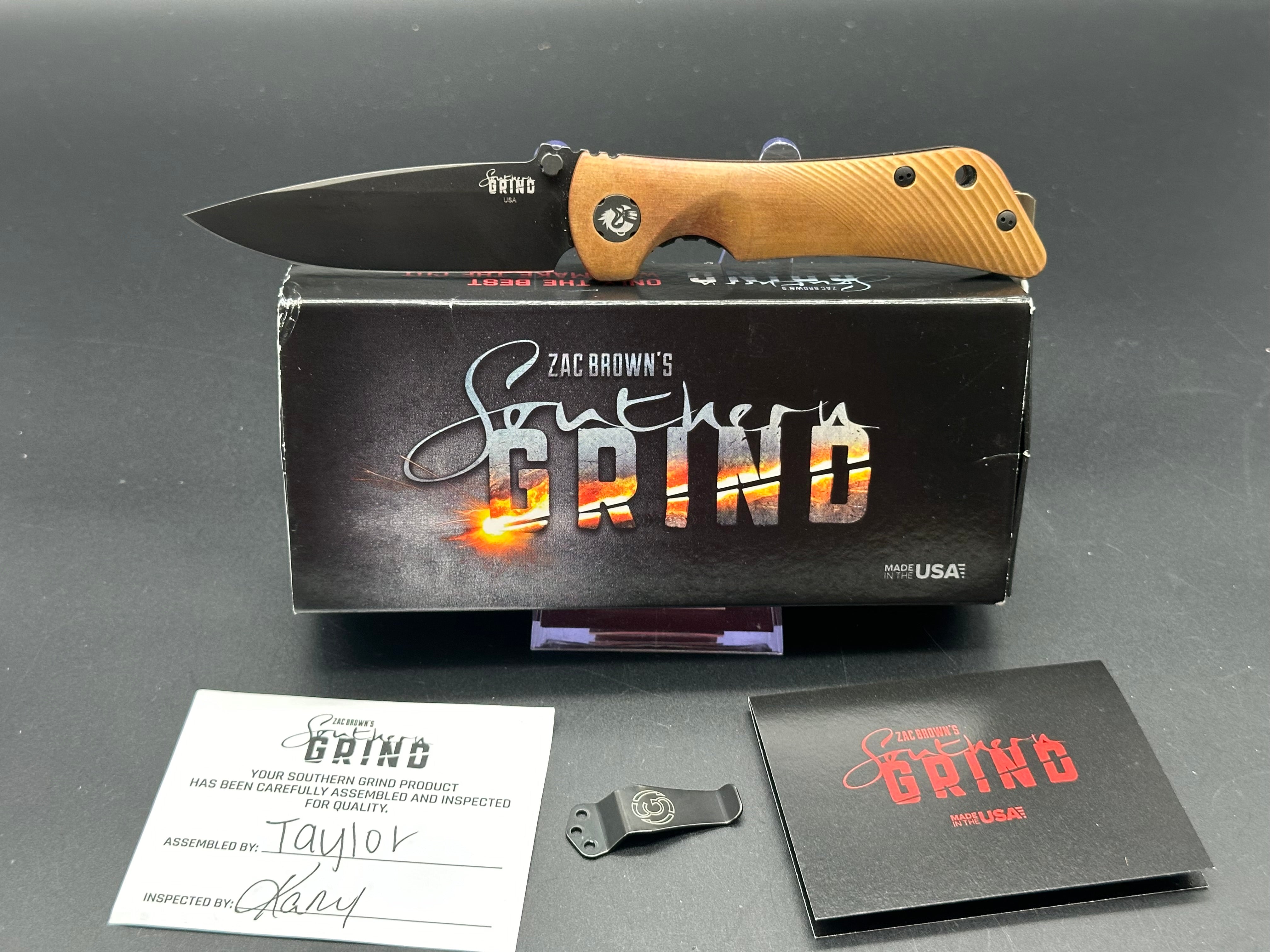 Southern Grind Spider Monkey Drop Point Knife - Black Blade & Copper Handle for Outdoor Camping, Hunting, and Survival Gear