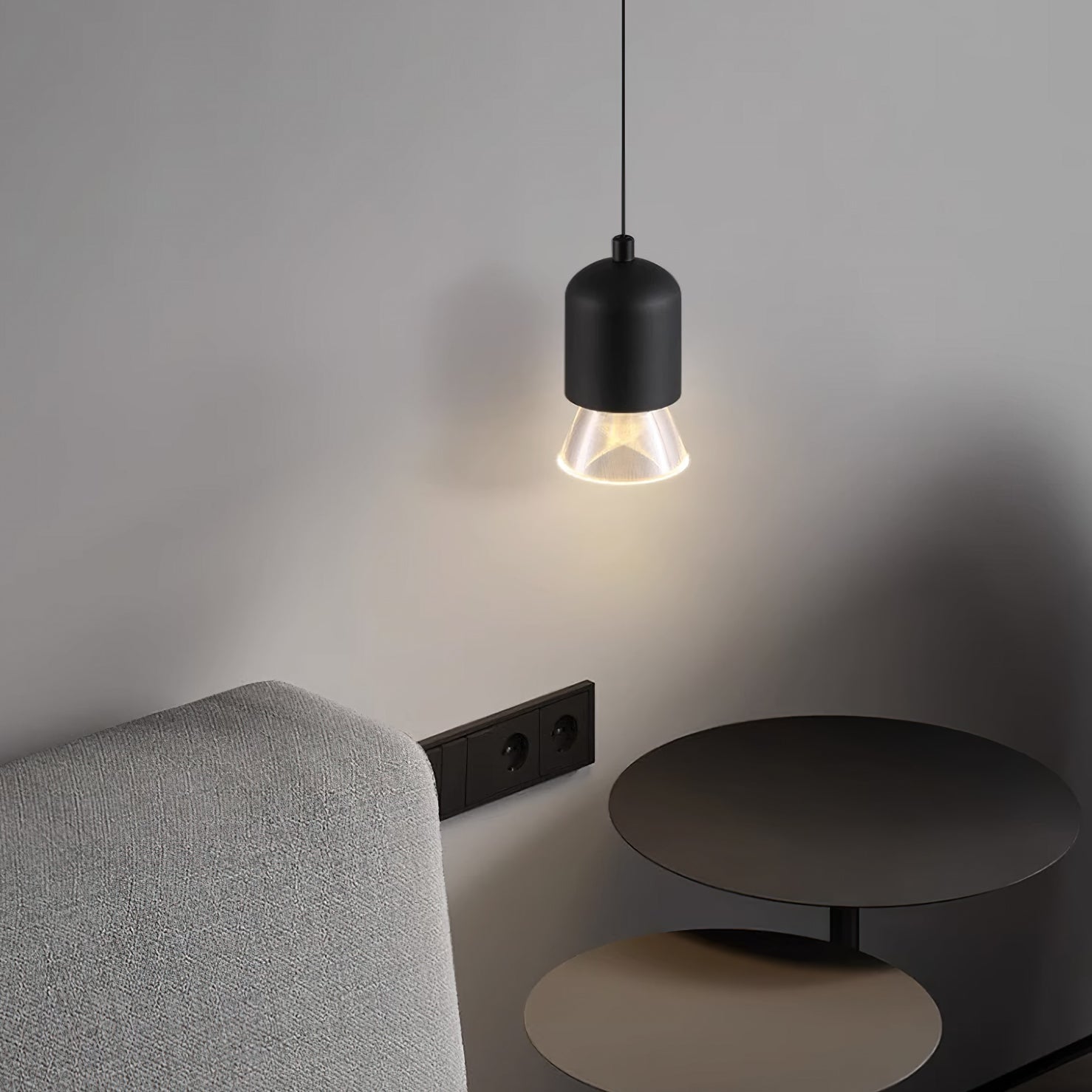 Starks Modern Pendant Light - Sleek Hanging Fixture for Kitchen Island, Dining Room & Bedroom Lighting | Energy Efficient LED Bulb Compatible