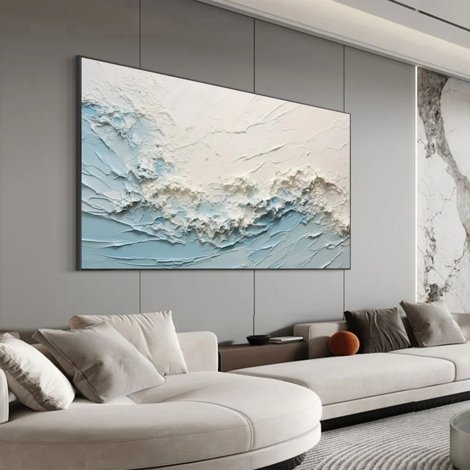 Ocean And Sky Painting #OS 252 - Stunning Coastal Wall Art for Beach House Decor & Living Room Aesthetic