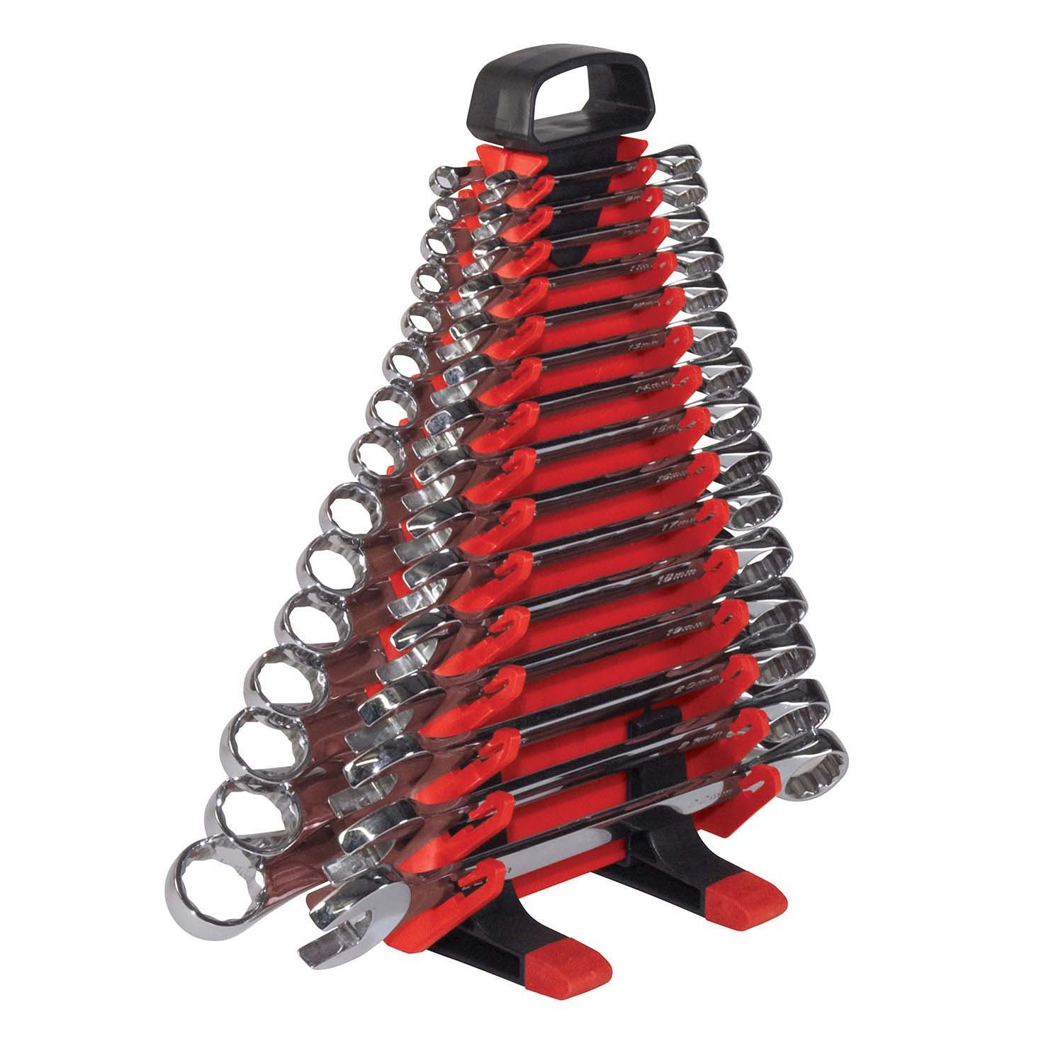 Ernst Manufacturing 5230 30-Slot Red Tool Wrench Organizer - Heavy-Duty Garage Storage for Mechanics & DIY Enthusiasts | Perfect for Toolbox, Workshop & Auto Repair Shop Organization