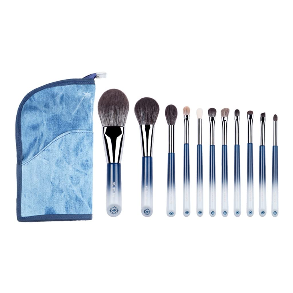 RENSLAT 11-Piece Soft Makeup Brush Set - Professional Cosmetic Tools for Powder, Foundation & Eyeshadow - Perfect for Everyday Makeup & Travel Beauty Kit