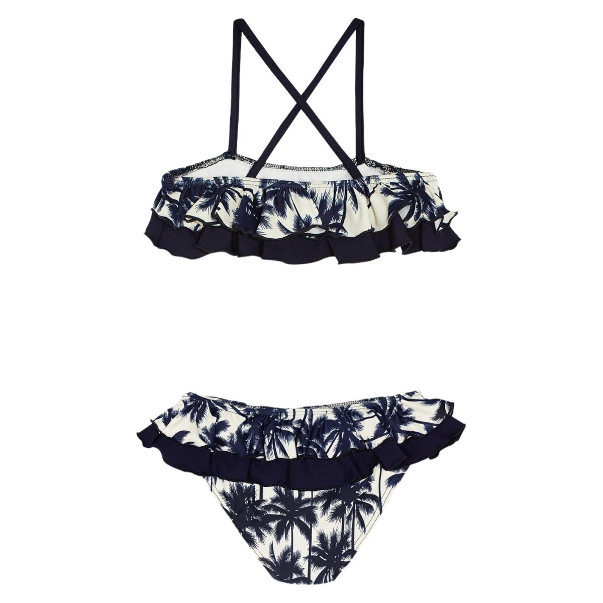 Palm Tree Print Two Piece Bikini Set - Sexy Swimwear for Women - Beach Vacation, Pool Party & Summer Outfits