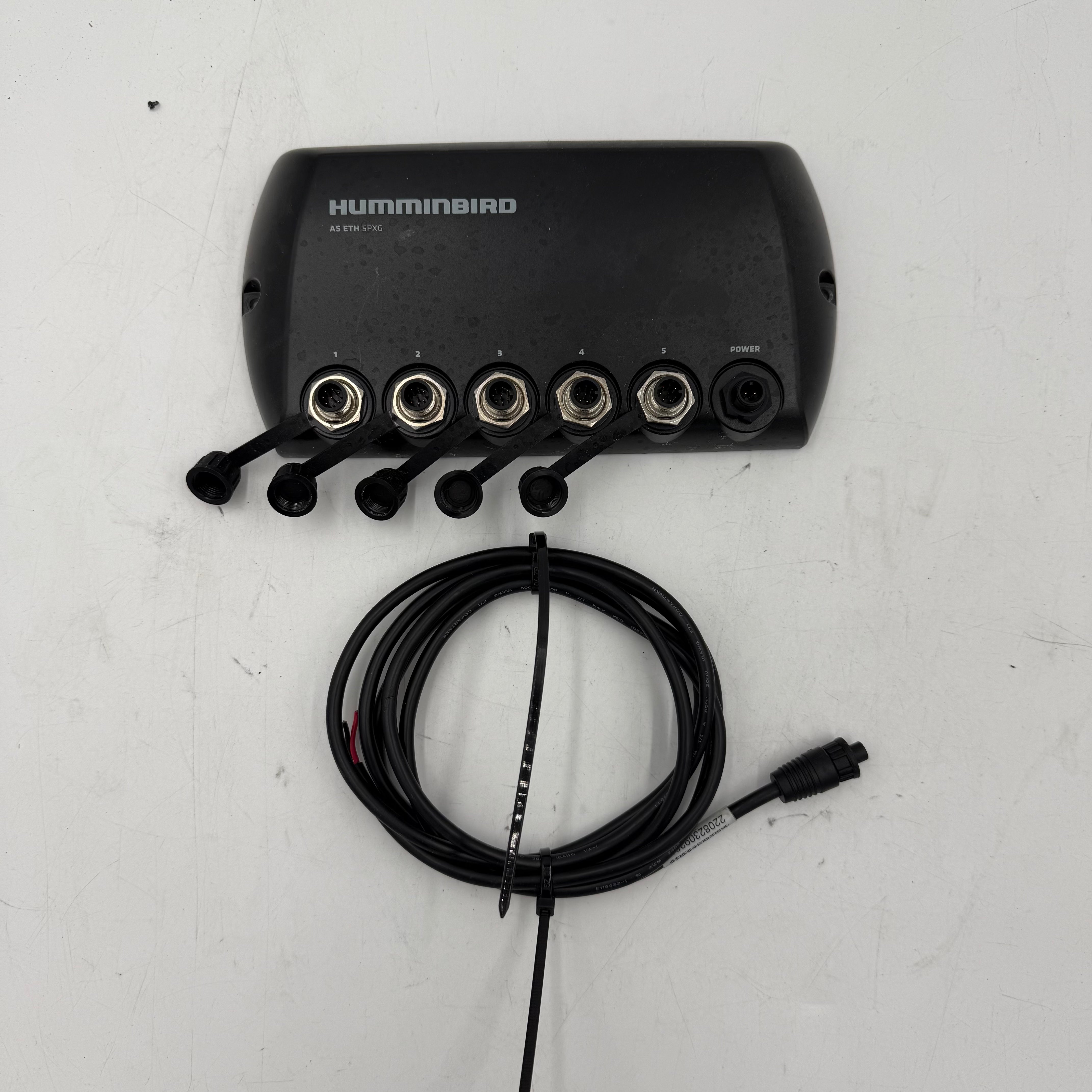 Humminbird 5 Port Ethernet Network Switch Box for Marine Electronics - Perfect for Boat Navigation Systems & Fish Finders