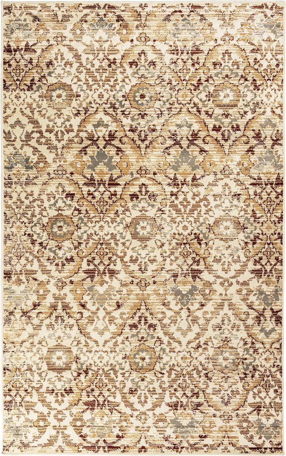 Tamara Modern Diamond Geometric Indoor Area Rug - Non-Slip Soft Living Room Carpet for Home Decor, Bedroom, Office - Stylish & Durable Floor Mat for Comfortable & Elegant Spaces