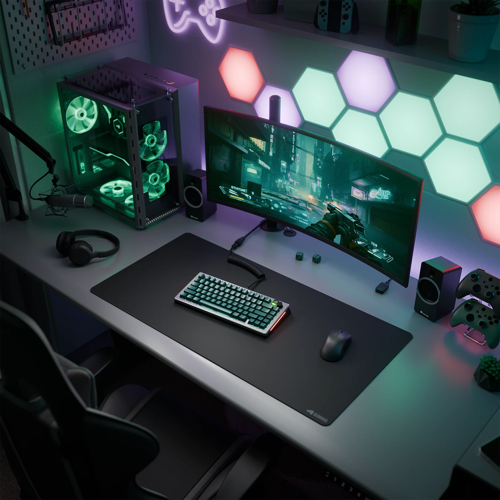 GPBT Totem Green Basics Keycaps - Durable PBT Keycaps for Mechanical Keyboards, Perfect for Gaming & Typing Enthusiasts