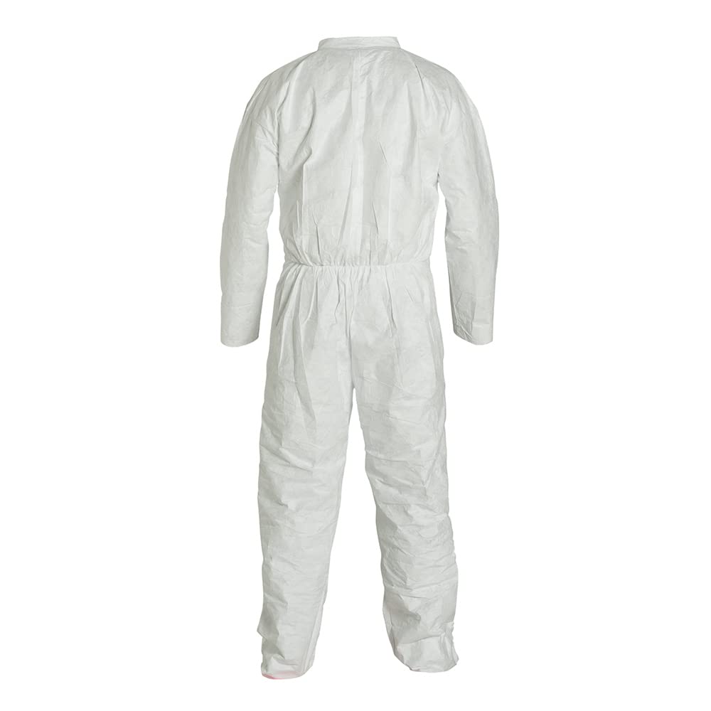 DuPont Tyvek 400 TY120S Disposable Protective Coverall - White, Medium (25 Pack) | Chemical & Biological Protection for Medical, Industrial & Hazardous Work Environments