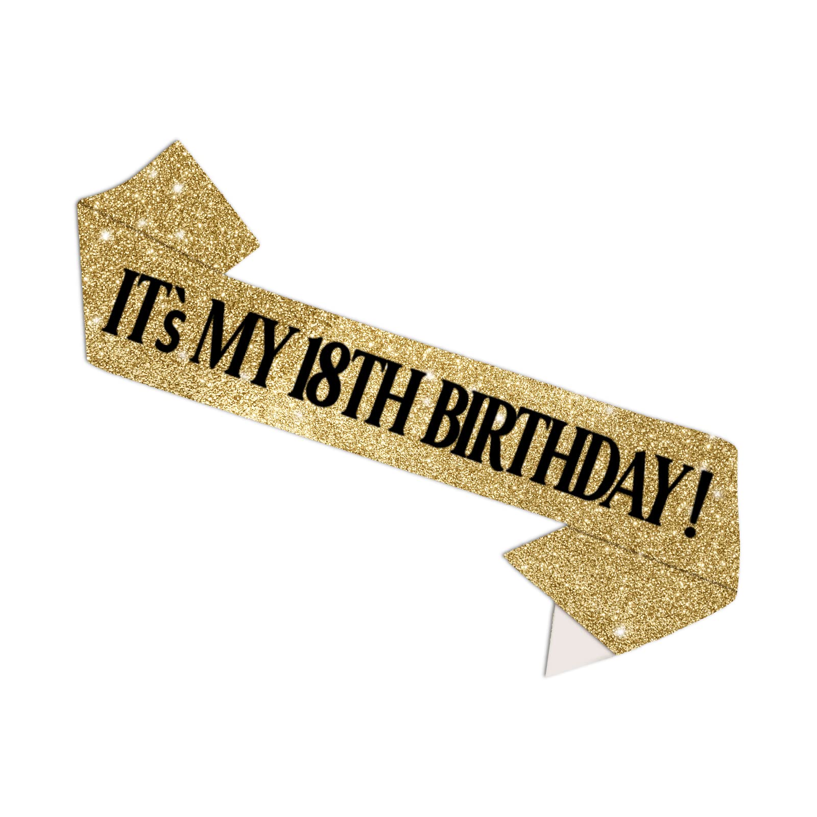 18th Birthday Sash for Girls - 'It's My 18th Birthday' Glitter Sash - Perfect for 18th Birthday Party Decorations, Photo Props & Coming of Age Celebrations