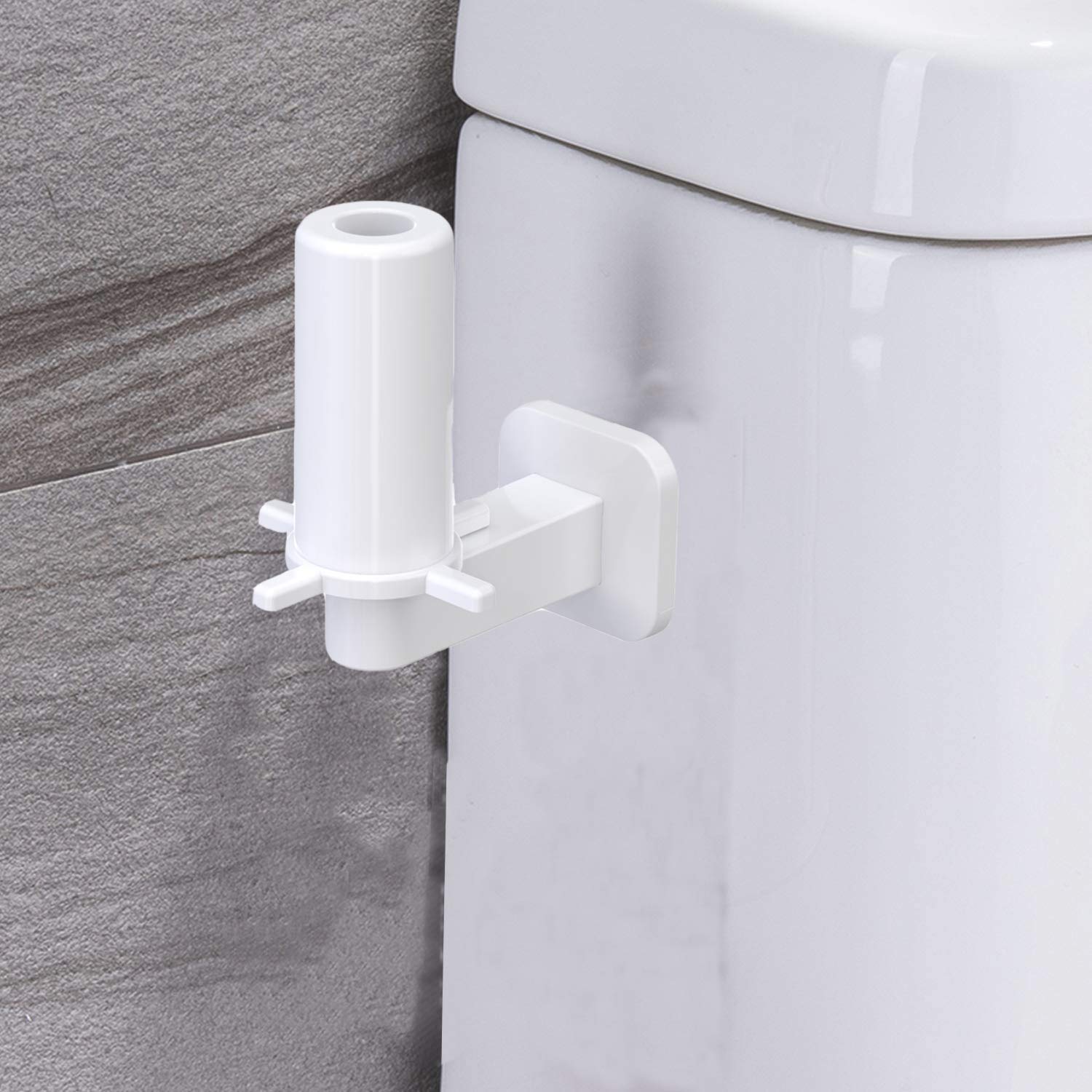Self Adhesive Toilet Paper Holder - No Drill Bathroom Tissue Roll Stand with Strong Adhesive, Easy Installation (White) - Perfect for Small Bathrooms, RVs, Apartments & Dorm Rooms