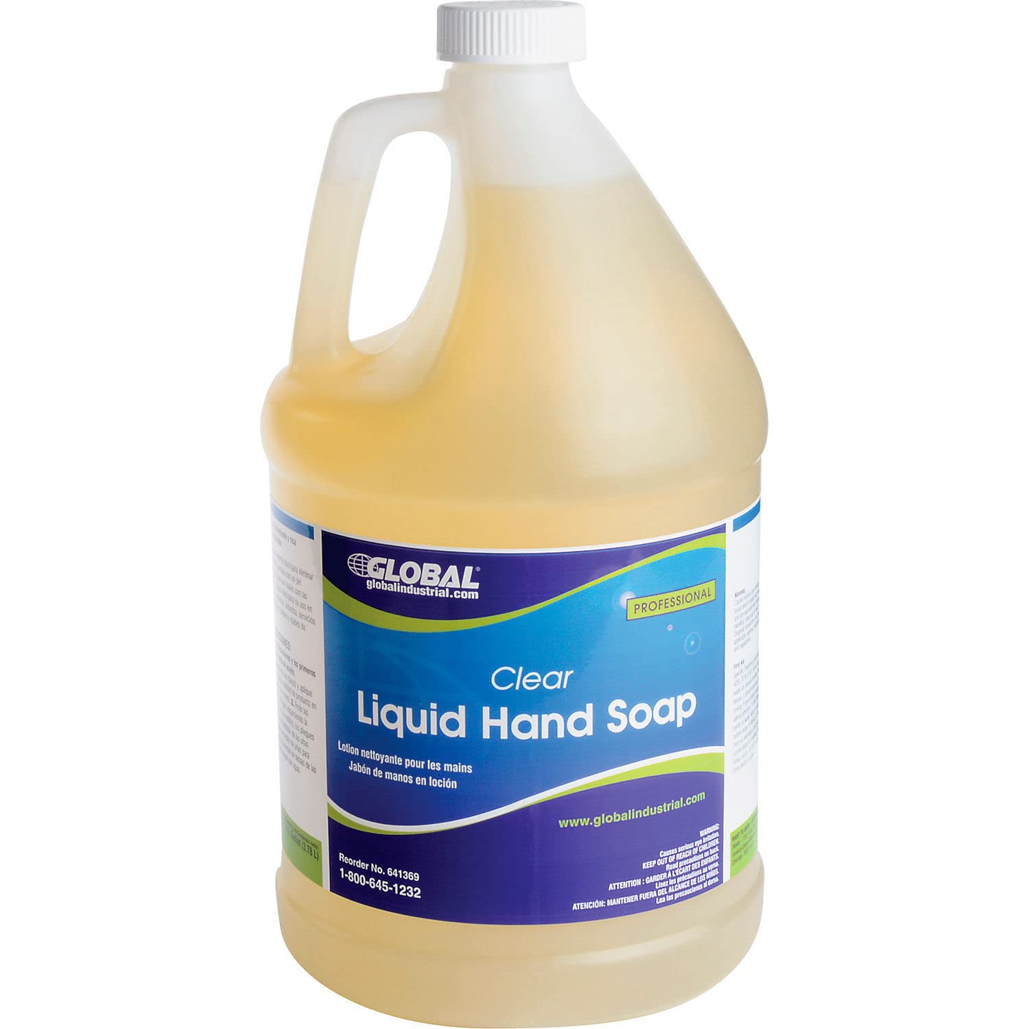 Global Industrial Liquid Hand Soap - Clear, 4 Pack (1 Gallon Each) | Bulk Antibacterial Soap for Commercial Kitchens, Hospitals & Public Restrooms
