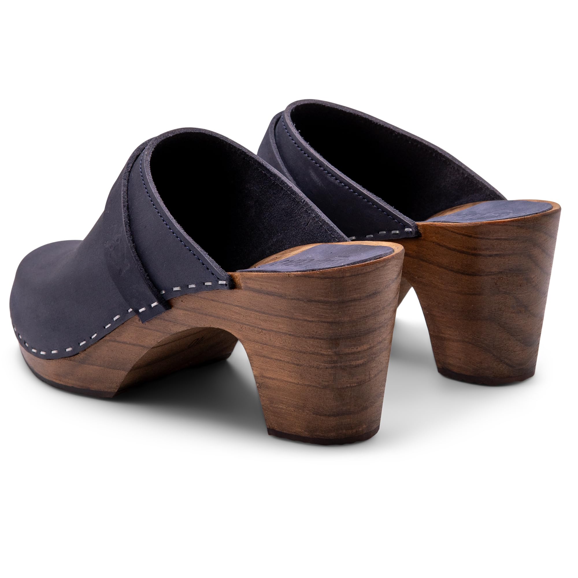 Sandgrens Handmade Swedish Wooden Clogs for Women - Comfortable High Rise Mule Shoes | Maya Style | Perfect for Gardening, Walking & Casual Outfits
