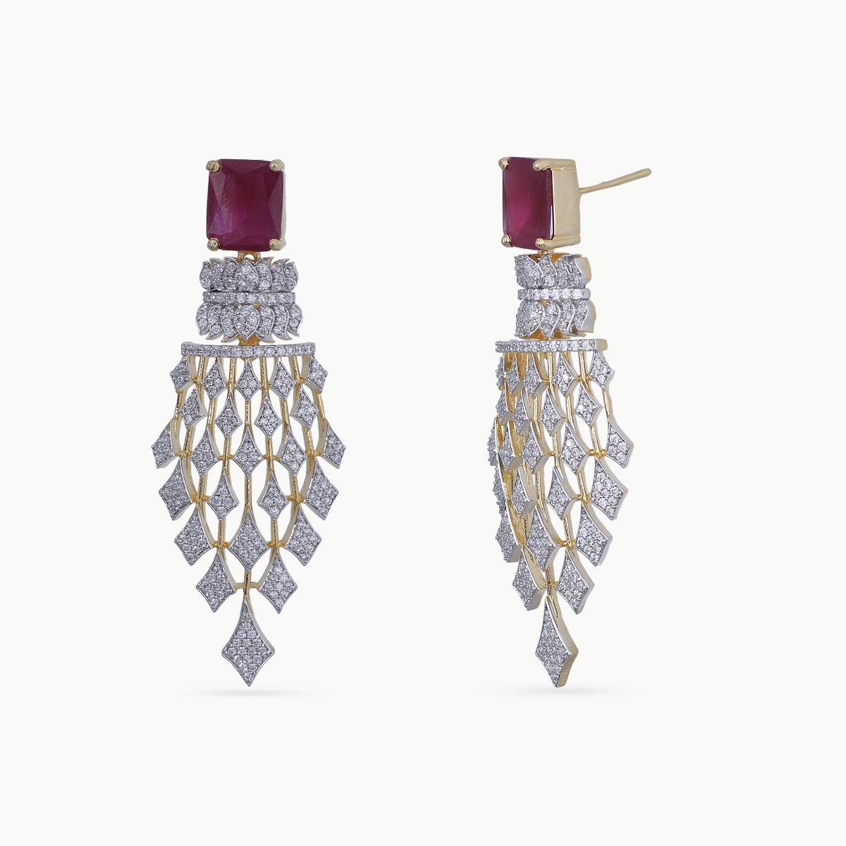Dira Nakshatra Cubic Zirconia Stud Earrings for Women - Elegant CZ Jewelry Gift for Birthday, Anniversary & Party Occasions